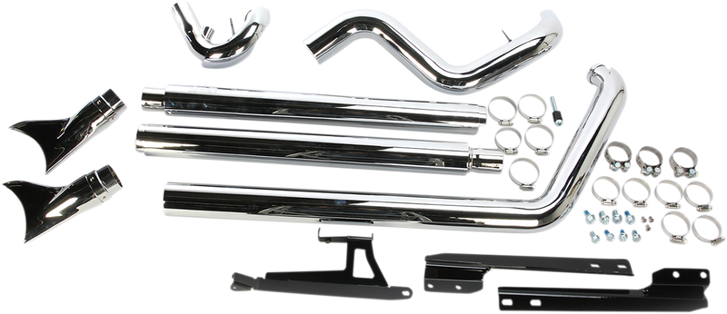 COBRA True Dual Exhaust - Fishtail Softail  2007-2011  6988