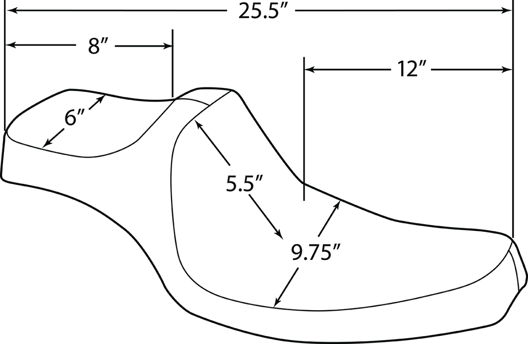 DRAG SPECIALTIES Predator III Seat - Smooth - VInyl - XL 0804-0757