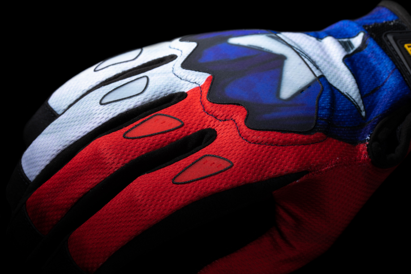 ICON Hooligan™ CE Tejas Libre Motorcycle Gloves - Blue - Small 3301-4716