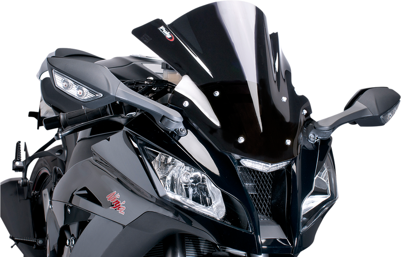 PUIG HI-TECH PARTS Race Windscreen - Black - ZX10R 5603N
