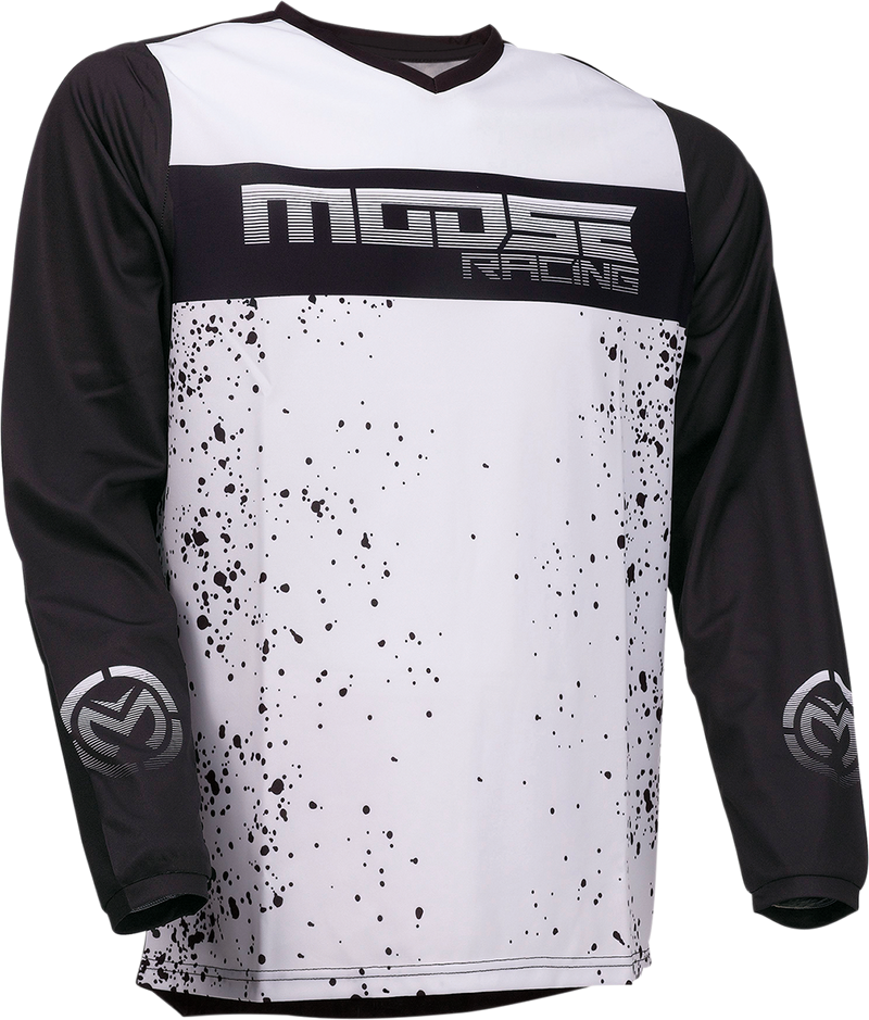 MOOSE RACING Qualifier Jersey - Black/White - 4XL 2910-6619