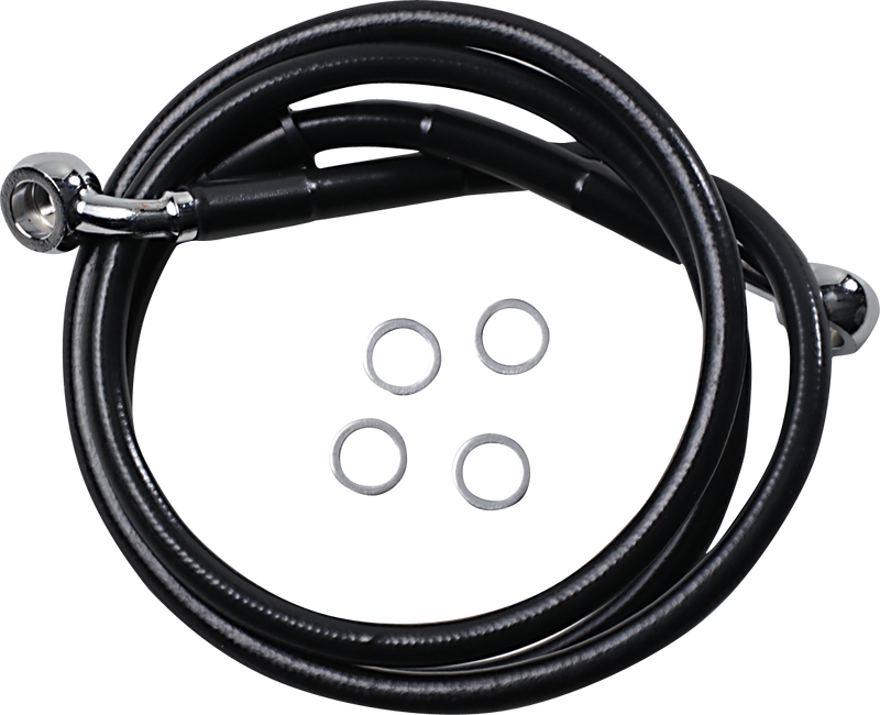 DRAG SPECIALTIES Brake Line - +2" - Black - XL 618763-2BLK