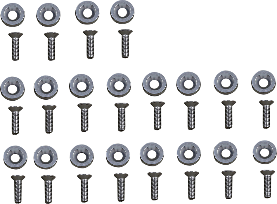 MOOSE RACING Fender Washer Kit - Silver 100-1014-PU