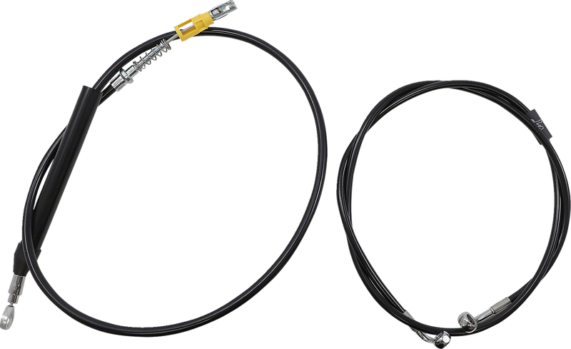 LA CHOPPERS Handlebar Cable/Brake Line Kit- Quick Connect - Complete - 15" - 17" Ape Hanger Handlebars - Black LA-8156KT2-16B