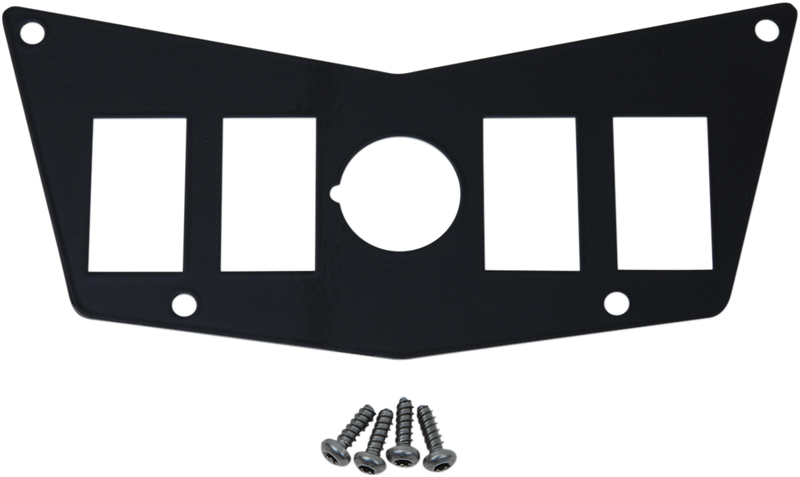 MOOSE UTILITY Dash Plate - 4 Switch - Black 100-4390-PU