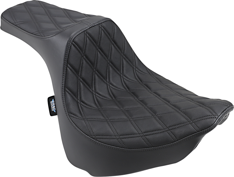 DRAG SPECIALTIES Predator III Seat - Double Diamond - Black Stitched - FXFB/S '18-'22 0802-1072