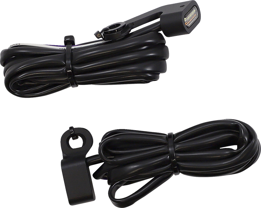 DRAG SPECIALTIES Marker Lights - White/Amber - Black L22-0232DMBE