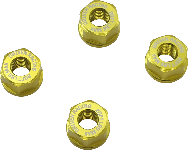 DRIVEN RACING Aluminum Sprocket Nuts - Gold - M8 x 1.25 DSN-02-GD