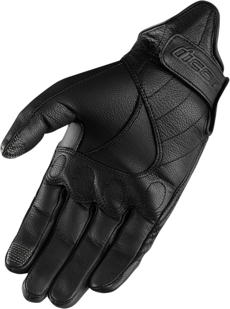 ICON Women's Pursuit Classic™  Leather Motorcycle Gloves - Black - XL 3302-0797