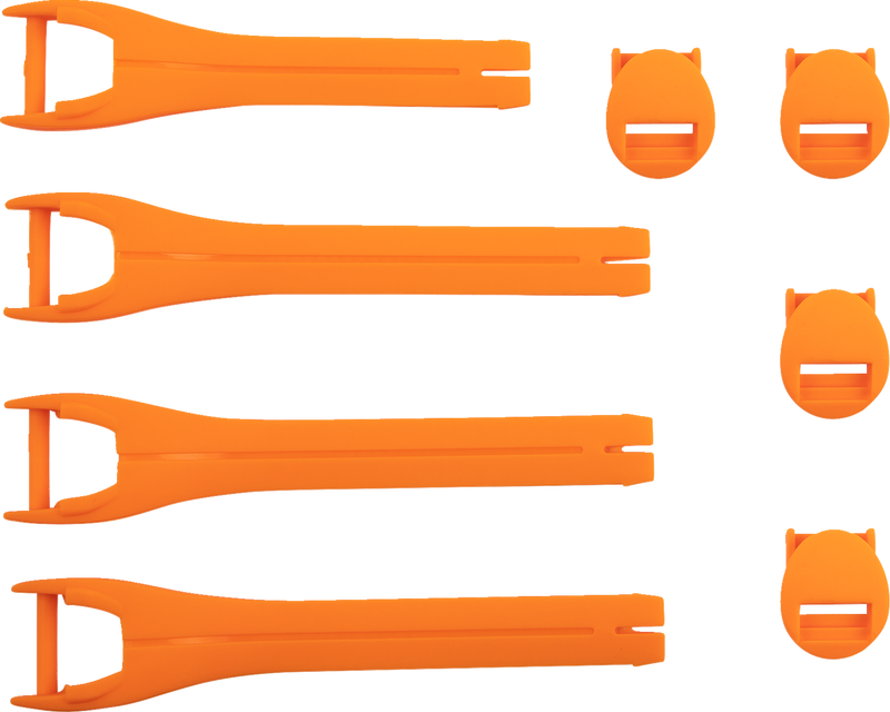 MOOSE RACING Qualifier Boot Strap Kit - Orange - Size 7-9 3430-1014