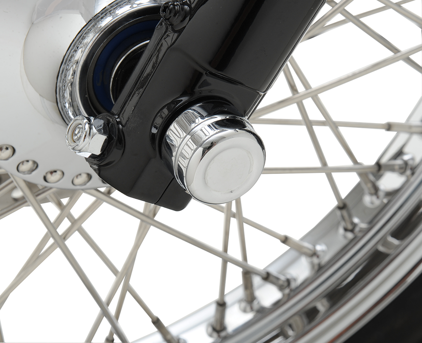 DRAG SPECIALTIES Axle Cap - Front - Chrome 0214-0830