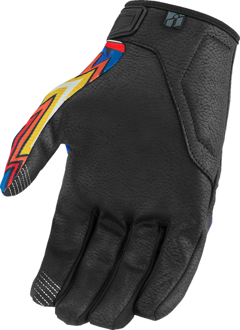 ICON Hooligan™ CE Flyboy Motorcycle Gloves - Blue - 2XL 3301-4713