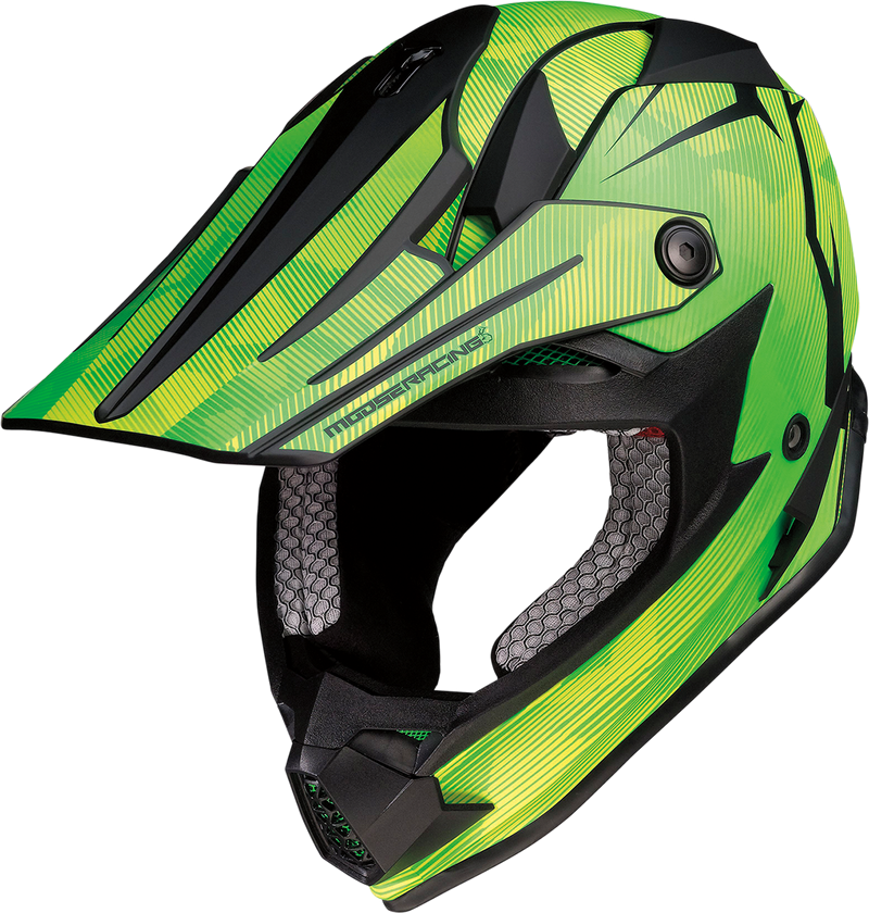 MOOSE RACING Youth F.I. Helmet - Agroid Camo - MIPS® - Yellow/Green - Small 0111-1523