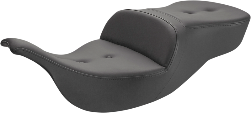 SADDLEMEN Pillow-Top Roadsofa Seat - Black - FLH/FLT '99-'07 897-07-181