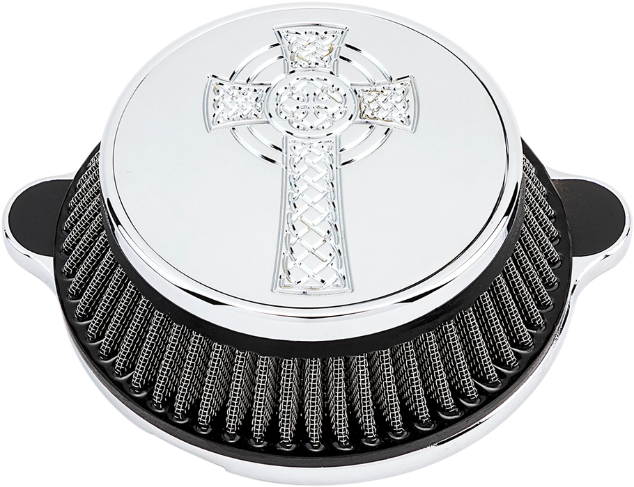 LA CHOPPERS Celtic Cross Air Cleaner - Chrome - M8 LA-2397-03