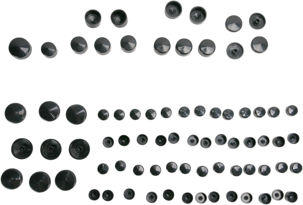 DRAG SPECIALTIES Bolt Covers - Black 352016