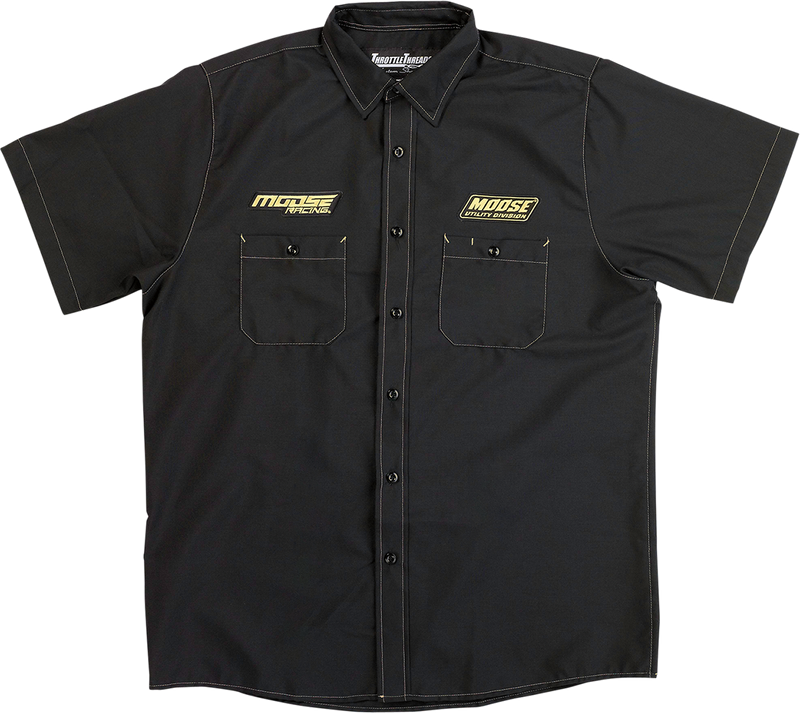 MOOSE RACING Moose Racing Shop Shirt - Black - Large MSR01S8RDLG