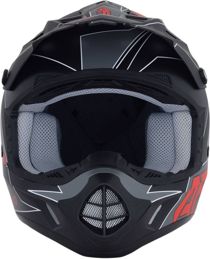 AFX FX-17 Motorcycle Helmet - Aced - Matte Black/Red - 2XL 0110-6488