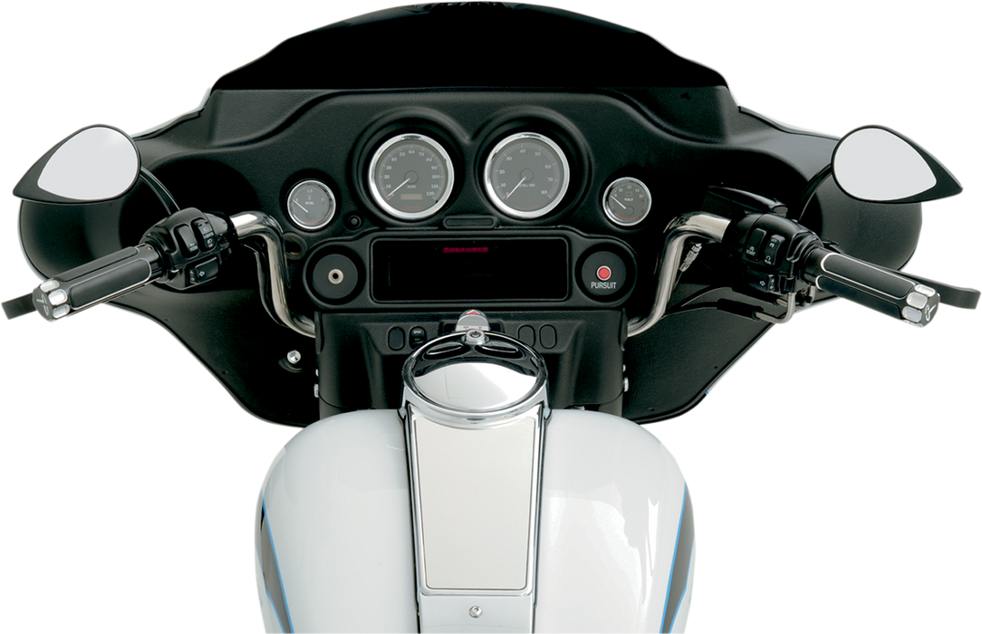 DRAG SPECIALTIES Mirror - Tear Drop - Black - Long Stem 0640-0689