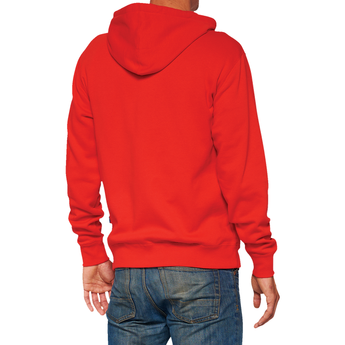 100% Official Fleece Zip-Up Hoodie - Red - Large 20032-00017