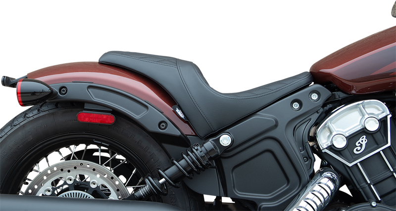 DRAG SPECIALTIES 3/4 Solo Seat - Black - Diamond Stitch - '18-'22 Scout Bobber 0810-2255