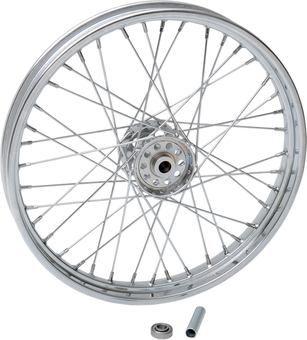 DRAG SPECIALTIES Front Wheel - Single Disc/No ABS - Chrome - 21"x2.15" - '67-'72 FL 64438
