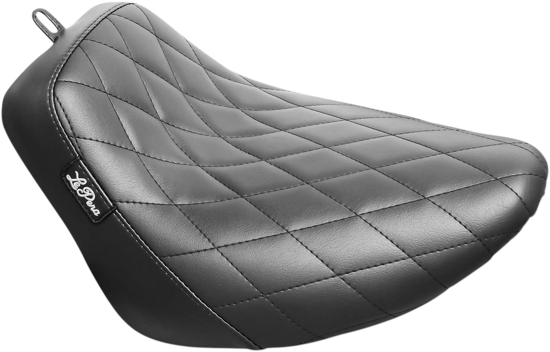 LE PERA Bare Bones Solo Seat - Diamond Stitch - Black - Softail LY-007DM