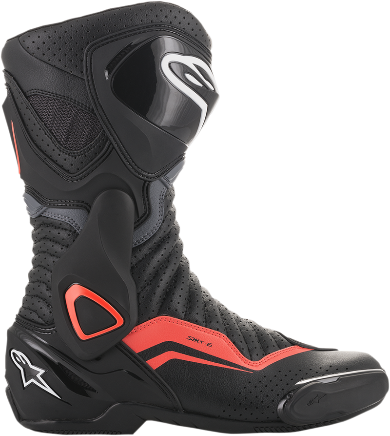 ALPINESTARS SMX-6 v2 Vented Boots - Black/Gray/Red - US 13.5 / EU 49 2223017-1133-49