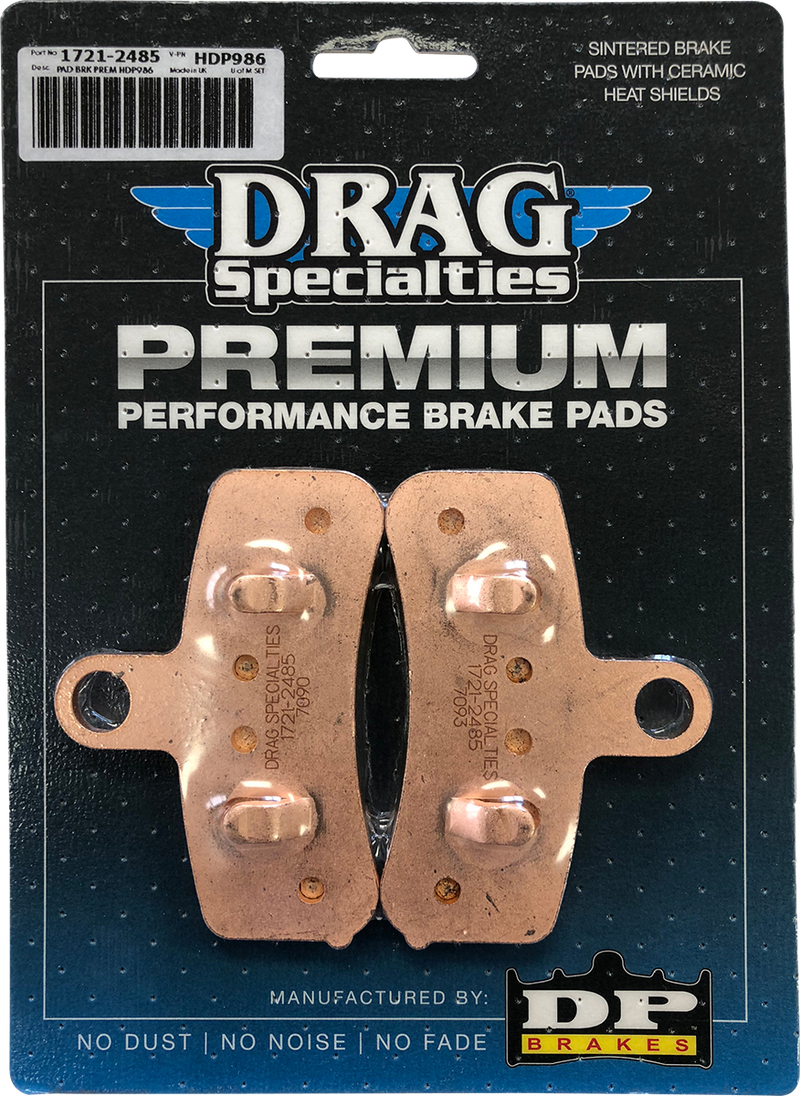 DRAG SPECIALTIES Sintered Brake Pads - Harley-Davidson HDP986