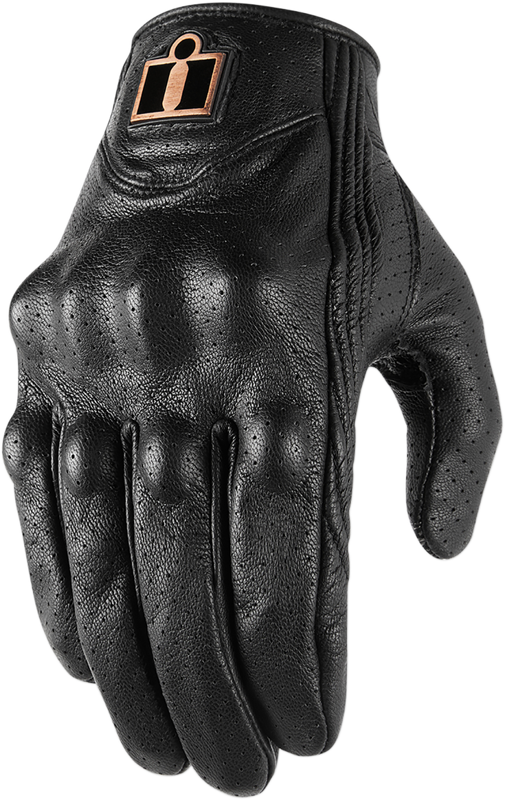 ICON Pursuit Classic™ Perforated Women's Leather Motorcycle Gloves - Black - Small 3301-3830