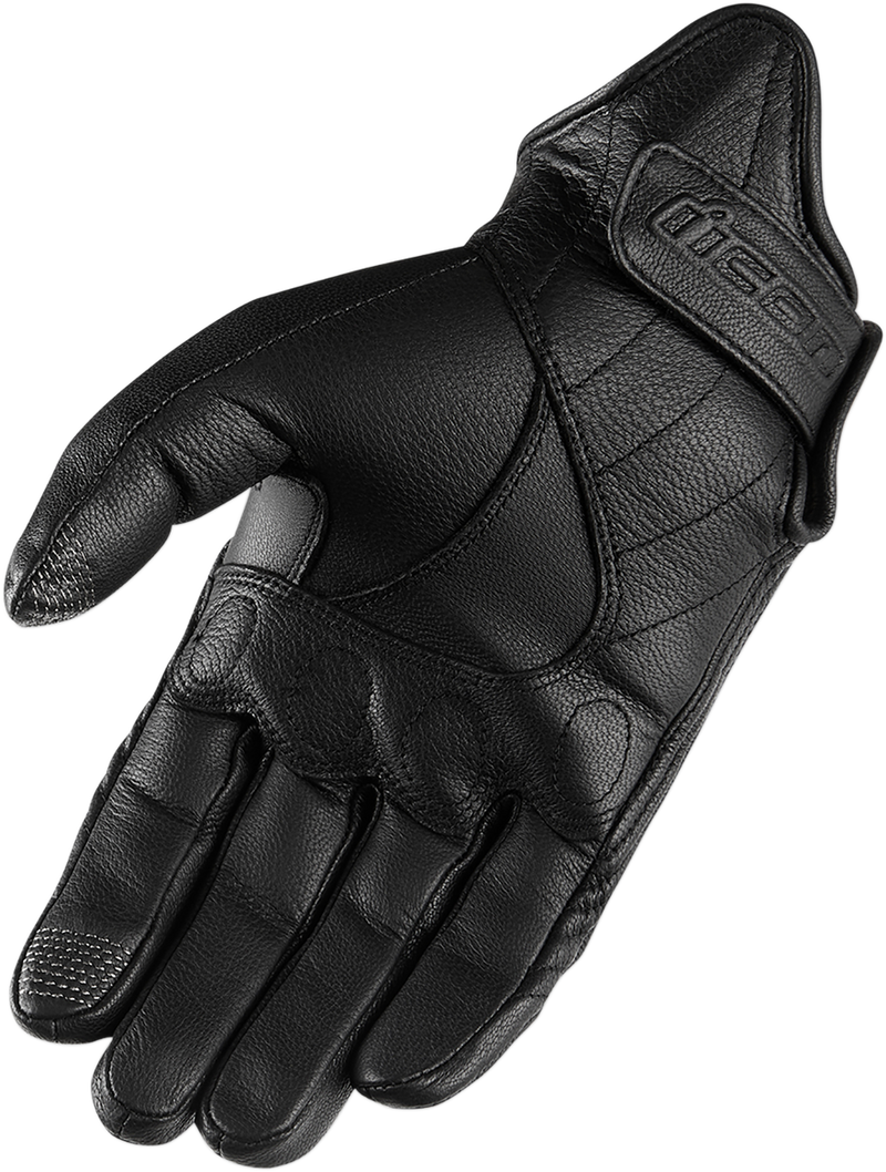 ICON Pursuit Classic™ Women's Leather Motorcycle Gloves - Black - 3XL 3301-3842