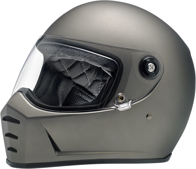 BILTWELL Lane Splitter Helmet - Flat Titanium - Small 1004-803-102