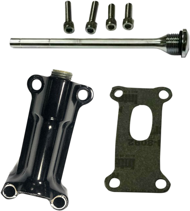 DRAG SPECIALTIES Engine Oil Spout Kit - Black 323055B