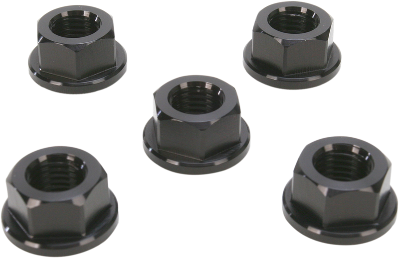 DRIVEN RACING Aluminum Sprocket Nuts - Black - M10 x 1.25 DSN5BK