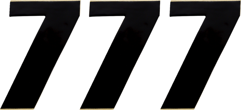 MOOSE RACING Race Number 7 - Black - 4.5" 80017
