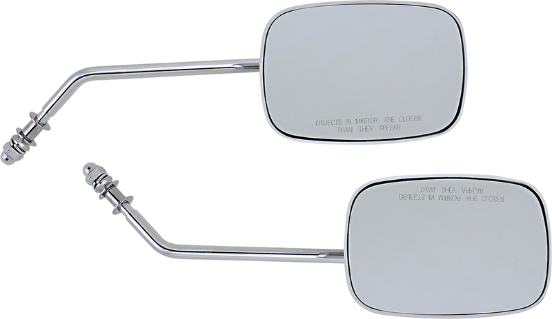 DRAG SPECIALTIES Rectangle Mirrors - Long - Chrome 60-0014/15X