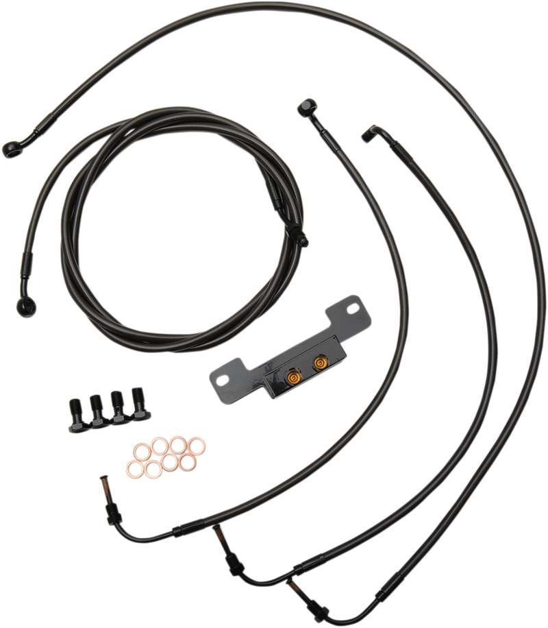 LA CHOPPERS Handlebar Cable/Brake Line Kit - Mini Ape Hanger Handlebars - Midnight LA-8055KT-08M