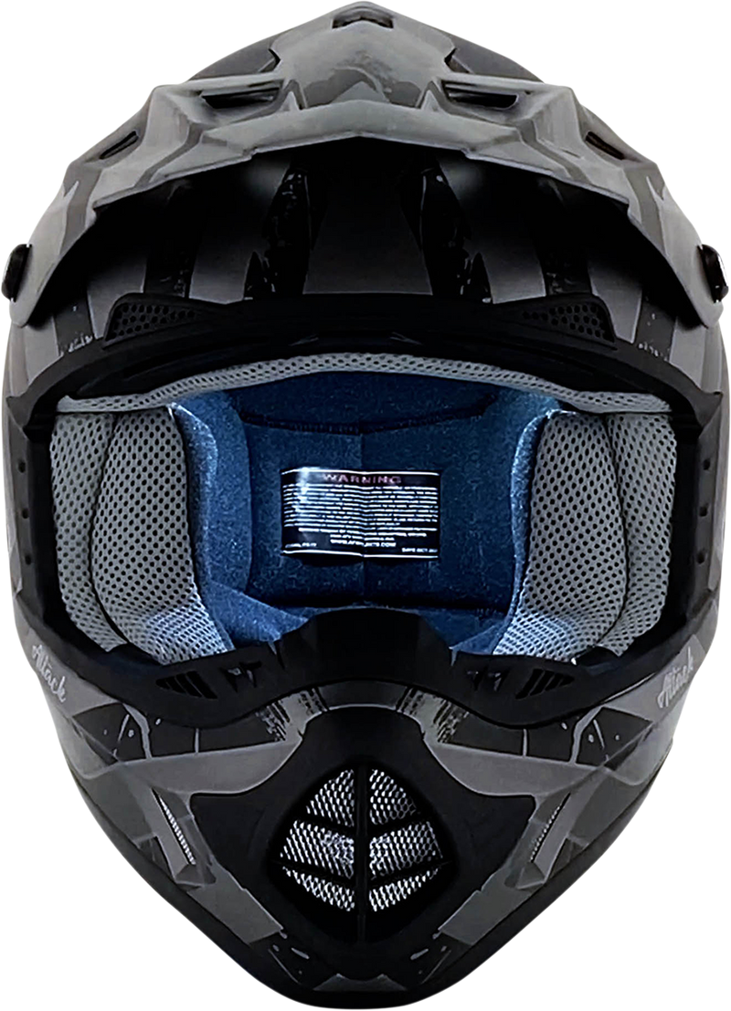 AFX FX-17 Motorcycle Helmet - Attack - Frost Gray/Matte Black - 2XL 0110-7141