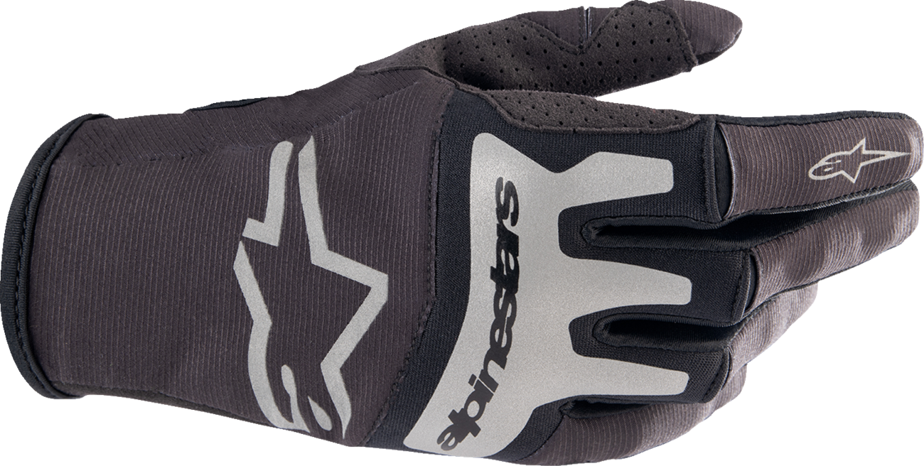 ALPINESTARS Techstar Gloves - Black/Brushed Silver - 2XL 3561023-1419-2X