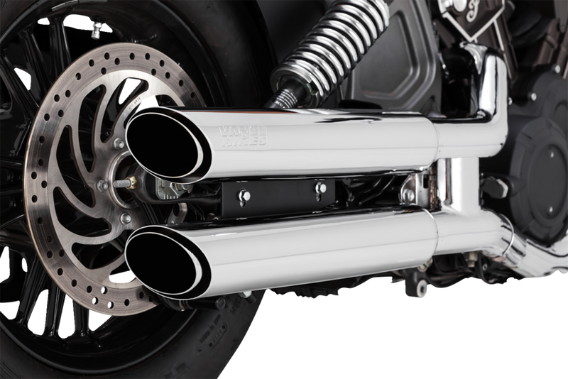 Vance & Hines Exhaust for Indian Scout 2015-2024 PCX 3" Twin Slash Slip-On Mufflers in Chrome 18323