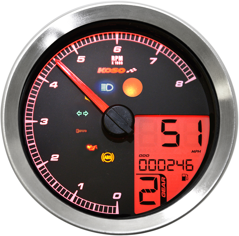 KOSO NORTH AMERICA Multi-Functional Meter - Silver BA051300