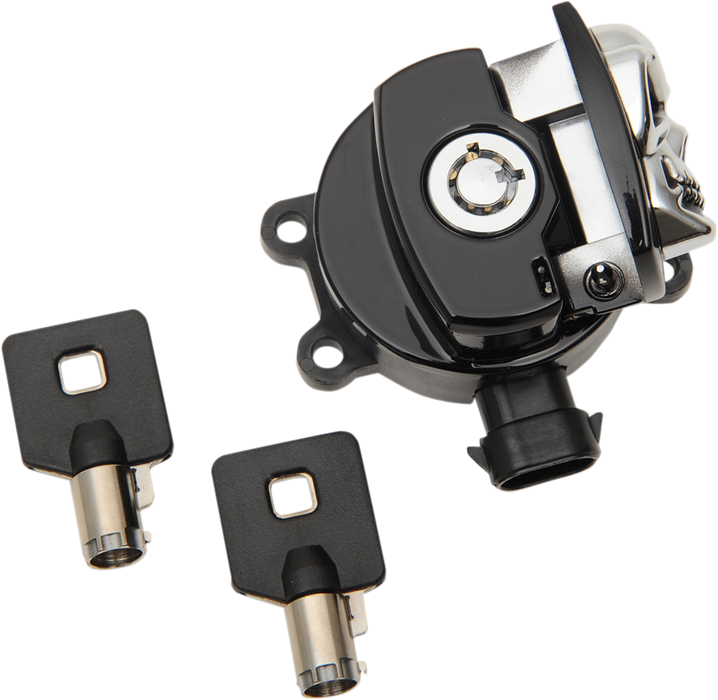 DRAG SPECIALTIES Ignition Switch - Skull - Black E21-0214GBSKD