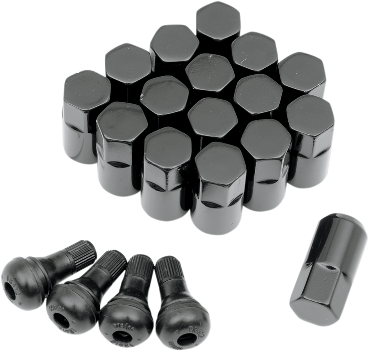 MOOSE UTILITY Lug Nut - 12 mm x 1.25 - Black - 16 Pack SP300MO206B