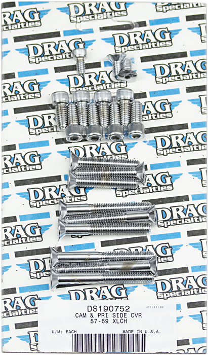 DRAG SPECIALTIES Socket Head Side Cover Bolts - Chrome - XL '57-'69 MK177