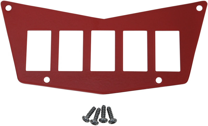 MOOSE UTILITY Dash Plate - 5 Switch - Red 100-4383-PU