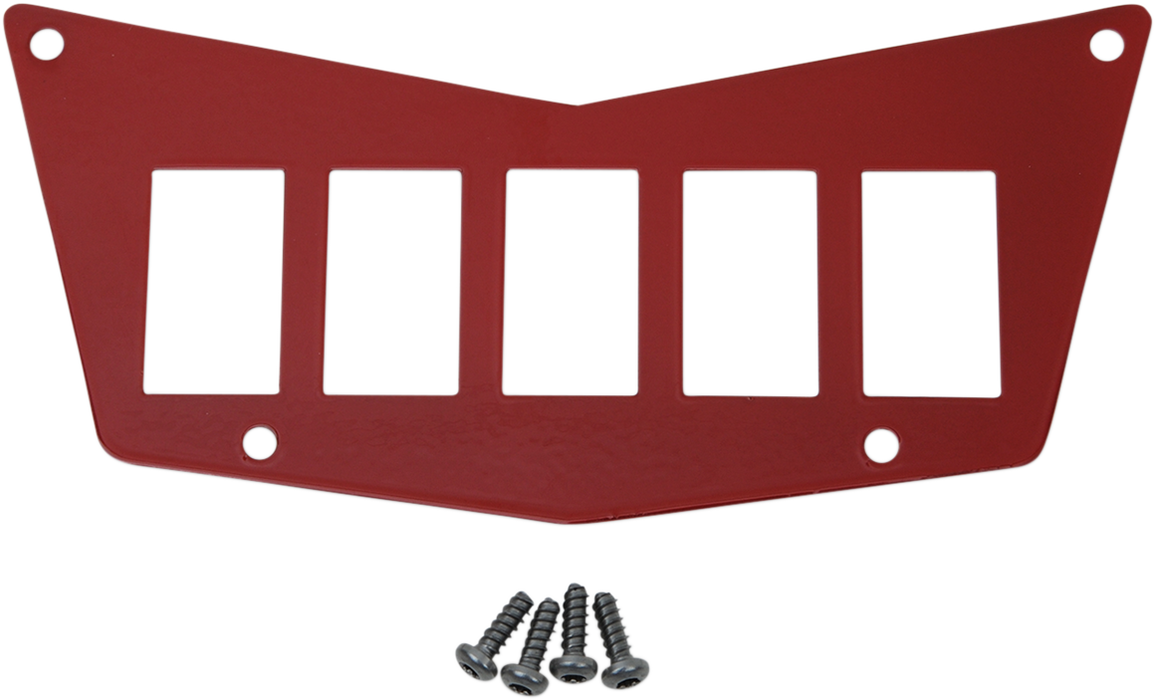 MOOSE UTILITY Dash Plate - 5 Switch - Red 100-4383-PU
