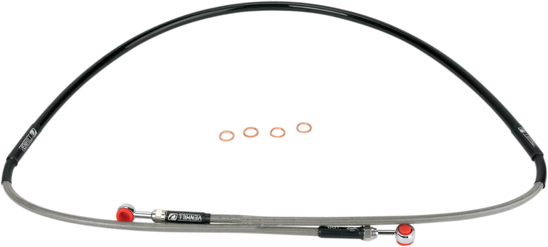 MOOSE RACING Brake Line - Front - Stainless Steel - YZ 80/85 Y01-1048