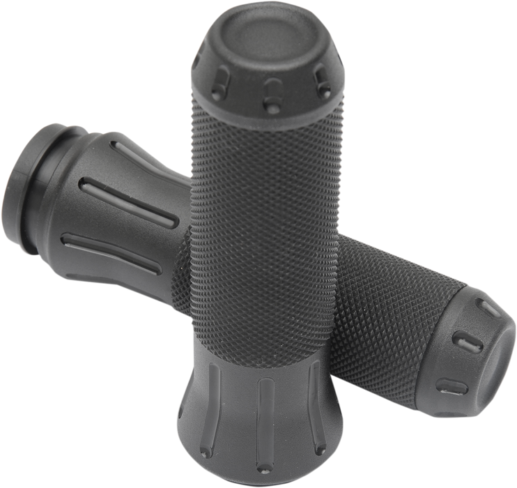 DRAG SPECIALTIES Grips - Custom - Shot-Peened - TBW - Black 354132