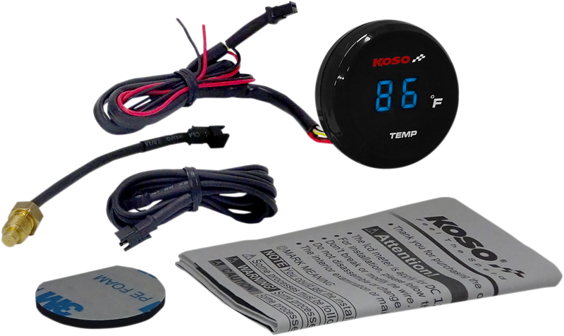 KOSO NORTH AMERICA I-Gear Thermometer - Blue Digits BA067B12