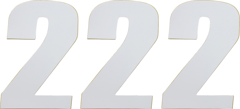 MOOSE RACING Race Number 2 - White - 6" 80102